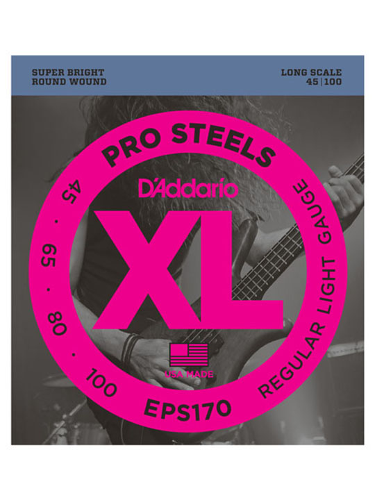 daddario eps170 prosteels bass light 45-100 long scale