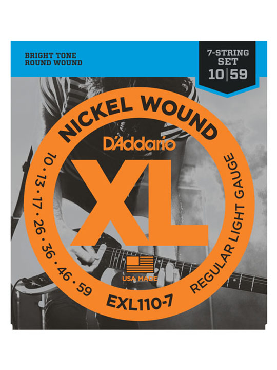 daddario exl110-7 nickel wound 7-string regular light 10-59