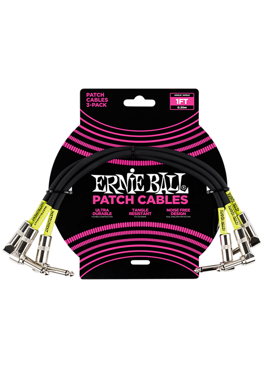 ernie ball 1ft angleangle patch cables 3 Pack