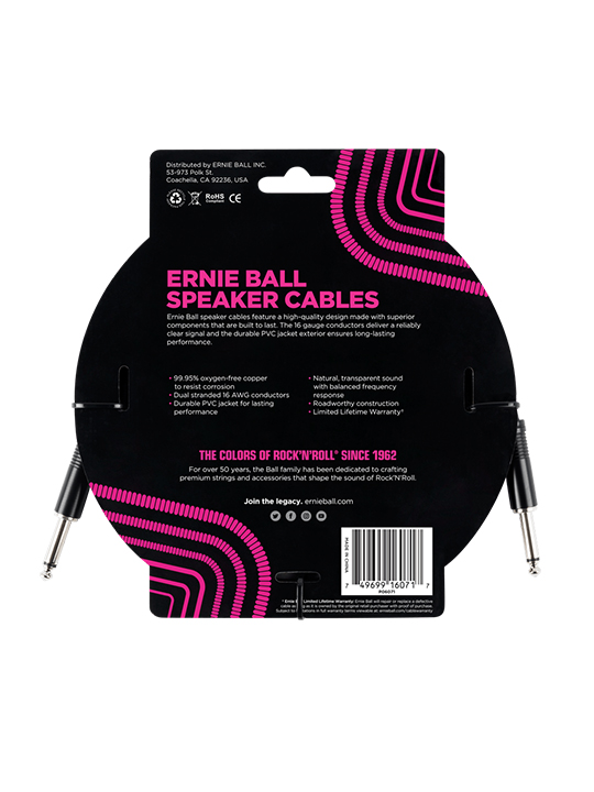 EB Speaker Cable B2 ernie ball speaker cables