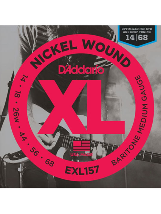 daddario exl157 baritone guitar medium set 14-68