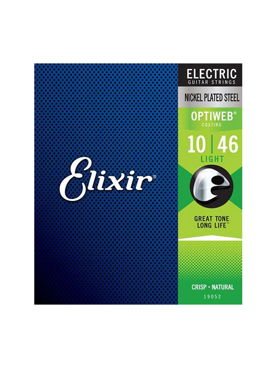 elixir electric nickel plated steel strings with optiweb coating light 010-046