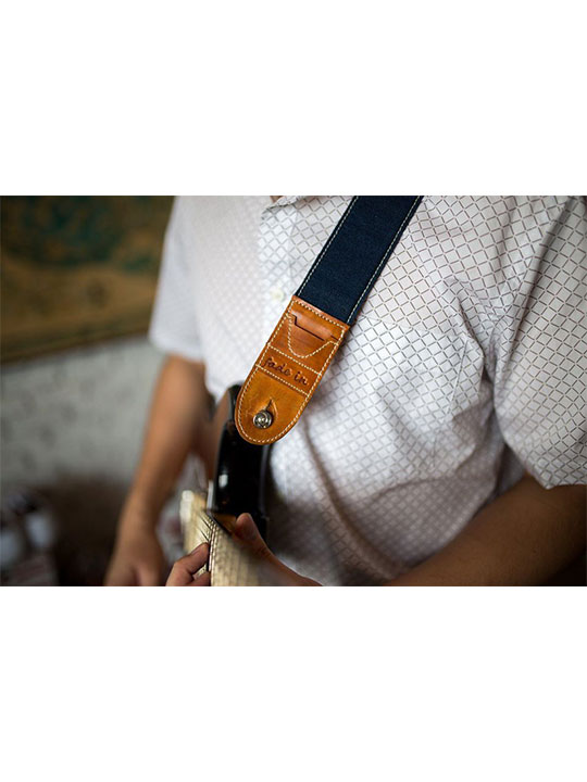 fade in original denim guitar strap