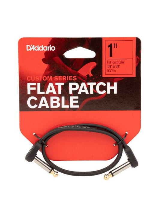 D’Addario’s Custom Series Flat Patch Cables 1 Ft