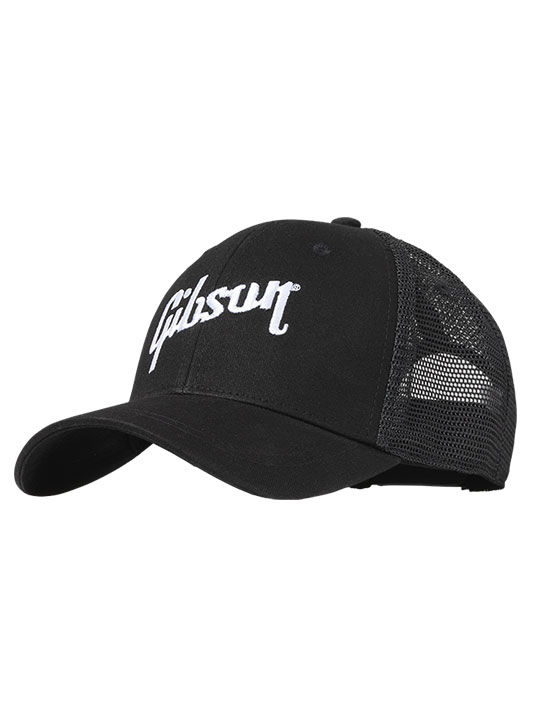 Gibson Black Trucker Snapback Hat