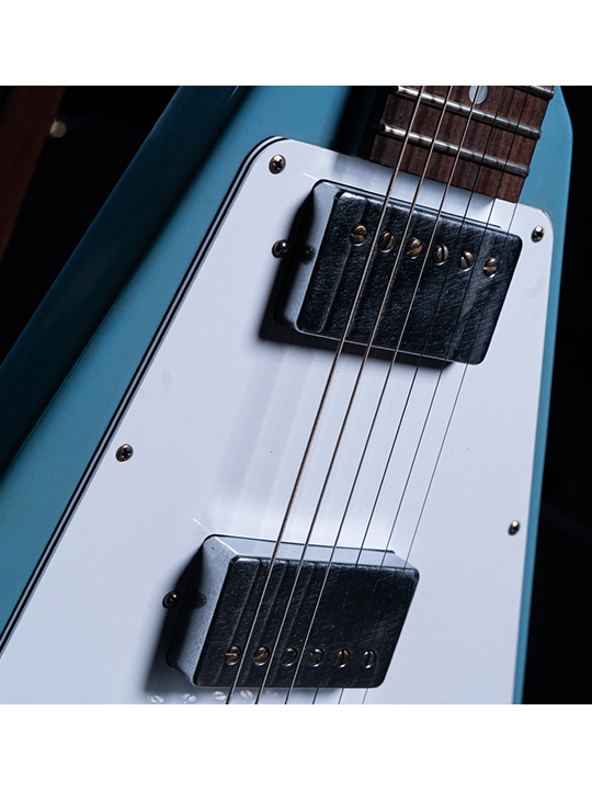 Gibson Custom Shop 70s Flying V Dot Inlays VOS Maui Blue w
