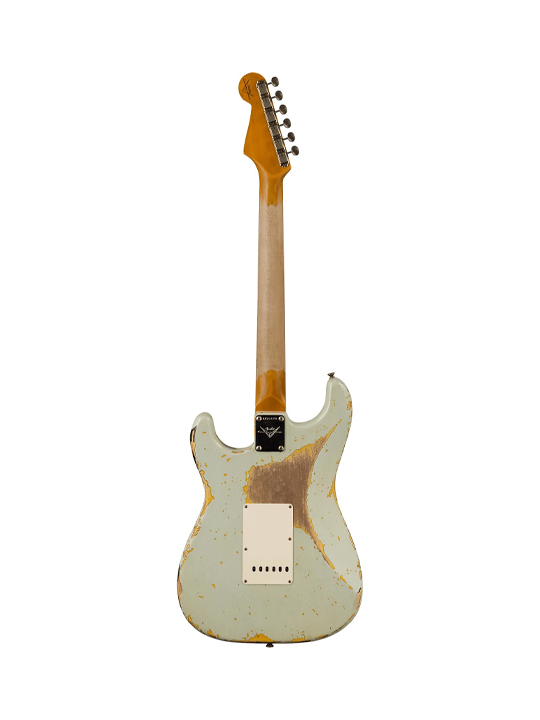 Fender Custom Shop 1960 Stratocaster Heavy Relic Aged Sonic Blue Over 3-Color Sunburst