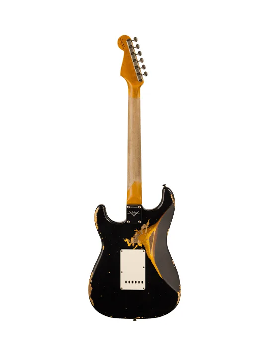 Fender Custom Shop 1960 Stratocaster Heavy Relic Aged Black over 3-Color Sunburst