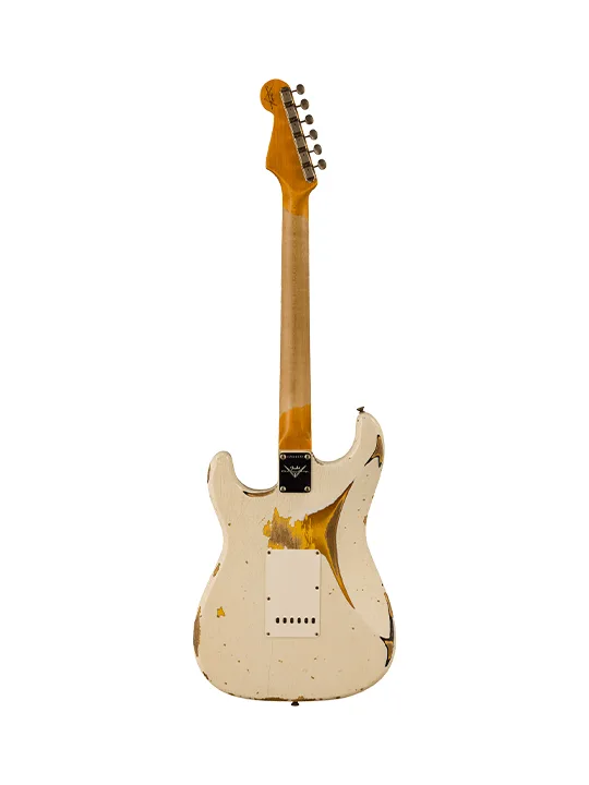 Fender Custom Shop 1960 Stratocaster Heavy Relic Aged Olympic White over 3-Color Sunburst