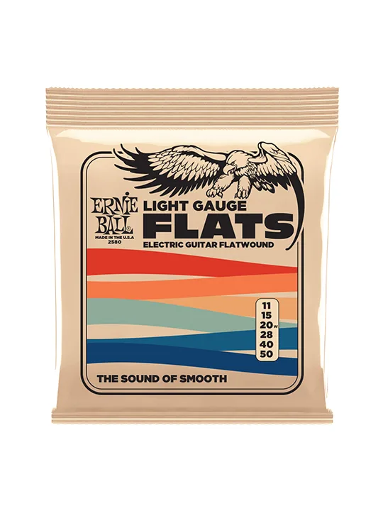 Ernie Ball Light Stainless Steel Flatwound Electric Guitar Strings .011-.050