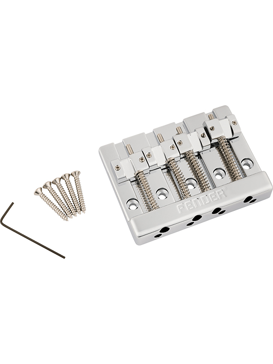 Fender HiMass 4-String Bass Bridge Assembly With Zinc Saddles