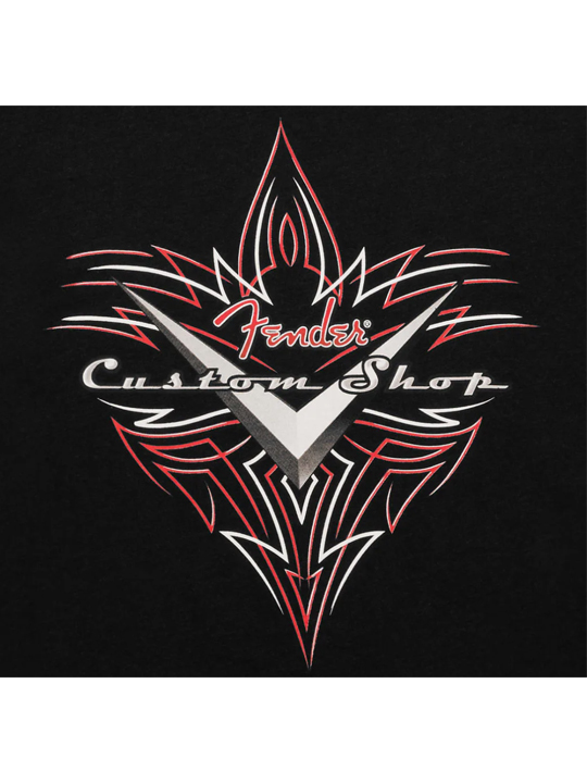 FD-CS-PST-TS-BLK-04 Fender Custom Shop Pinstripe T-Shirt, Black