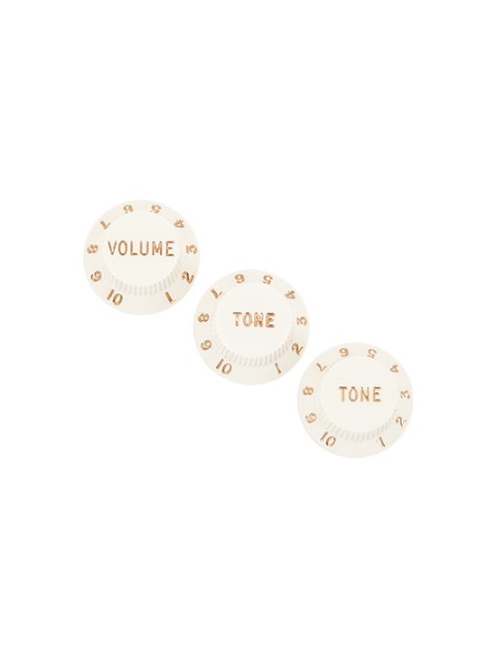 FD-STRAT-KS-PRMT-001 Fender Stratocaster Knob Sets Parchment