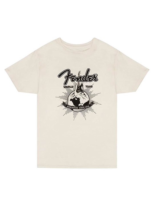 FD-WT-TS-VWT-01 Fender World Tour T-Shirt, Vintage White