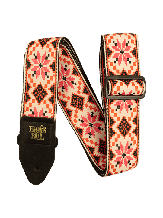 Ernie Ball Classic Jacquard Guitar Strap/Bass Strap Cinnamon Needlepoint