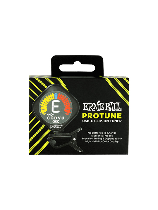 EB-09627-02 Ernie Ball ProTune USB-C Rechargeable Clip-on Tuner