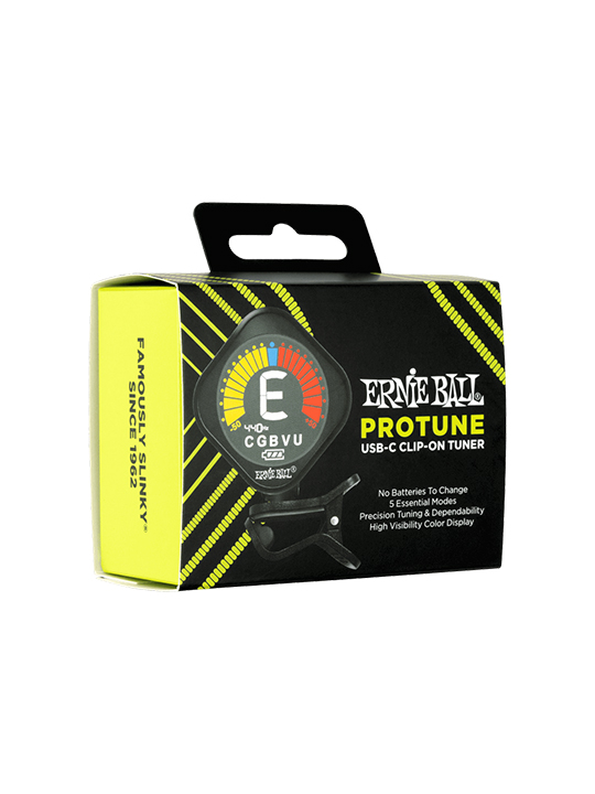 EB-09627-04 Ernie Ball ProTune USB-C Rechargeable Clip-on Tuner