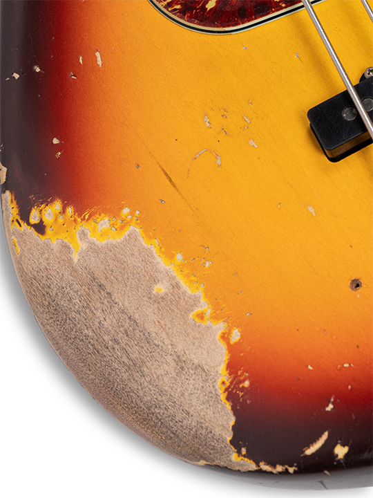Fender Custom Shop 1961 Jazz Bass Heavy Relic Chocolate 3 Tome Sunburst Masterbuilt by Andy Hicks