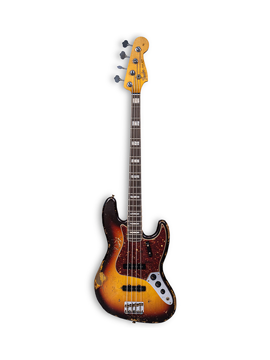 Fender Custom Shop 1966 Jazz Bass Heavy Relic Aged Chocolate 3 Tone Sunburst Masterbuilt by Jason Smith