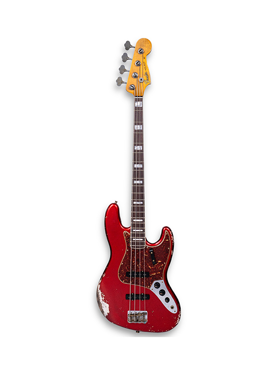 Fender Custom Shop 1966 Jazz Bass Heavy Relic Aged Candy Apple Red Masterbuilt by Andy Hicks