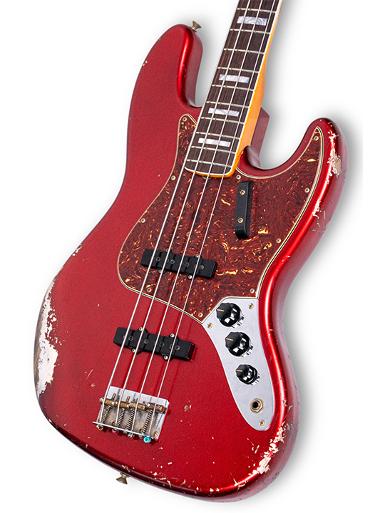Fender Custom Shop 1966 Jazz Bass Heavy Relic Aged Candy Apple Red Masterbuilt by Andy Hicks