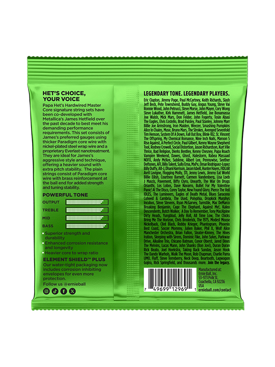 Ernie Ball Papa Het's Hardwired Master Cores Signature Strings 11-50 Gauge