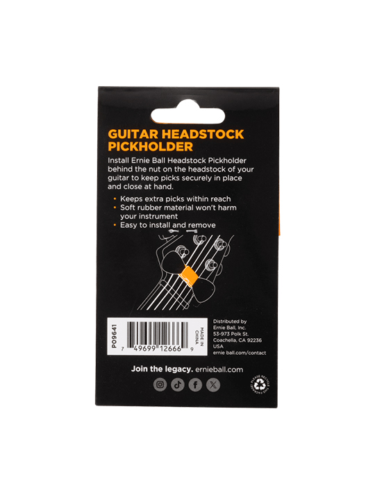 Ernie Ball Pickholder Guitar Headstock