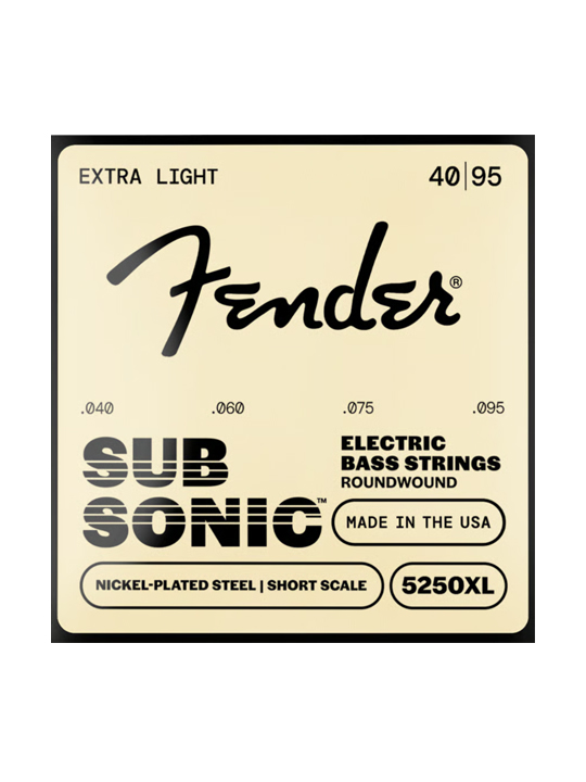 Fender SubSonic 5250 Short Scale Nickel-Plated Steel Bass strings .040-.095