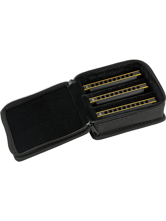 Fender Blues DeVille Harmonicas 3 Pack with Case